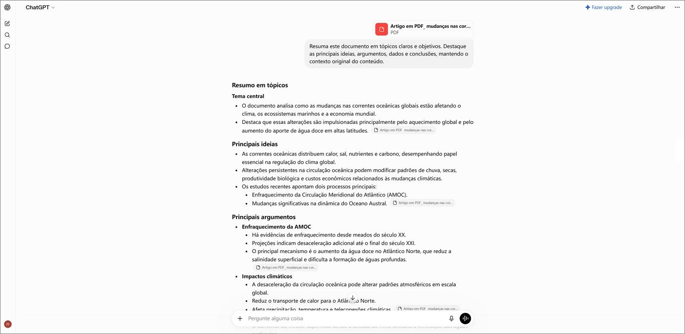 ChatGPT Resumo de PDF