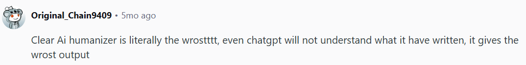 clever ai humanizer bad output
