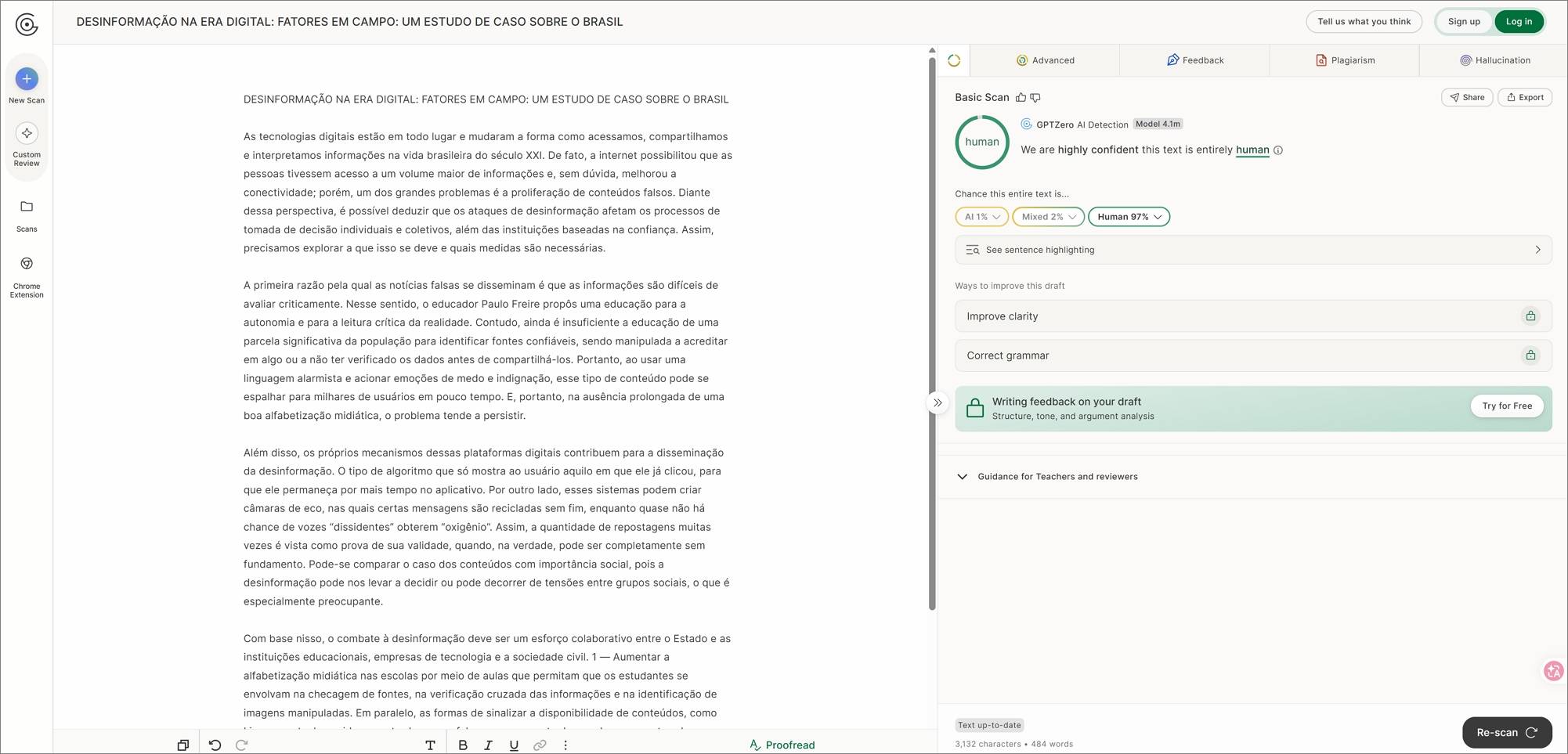 Detector de IA GPTZero