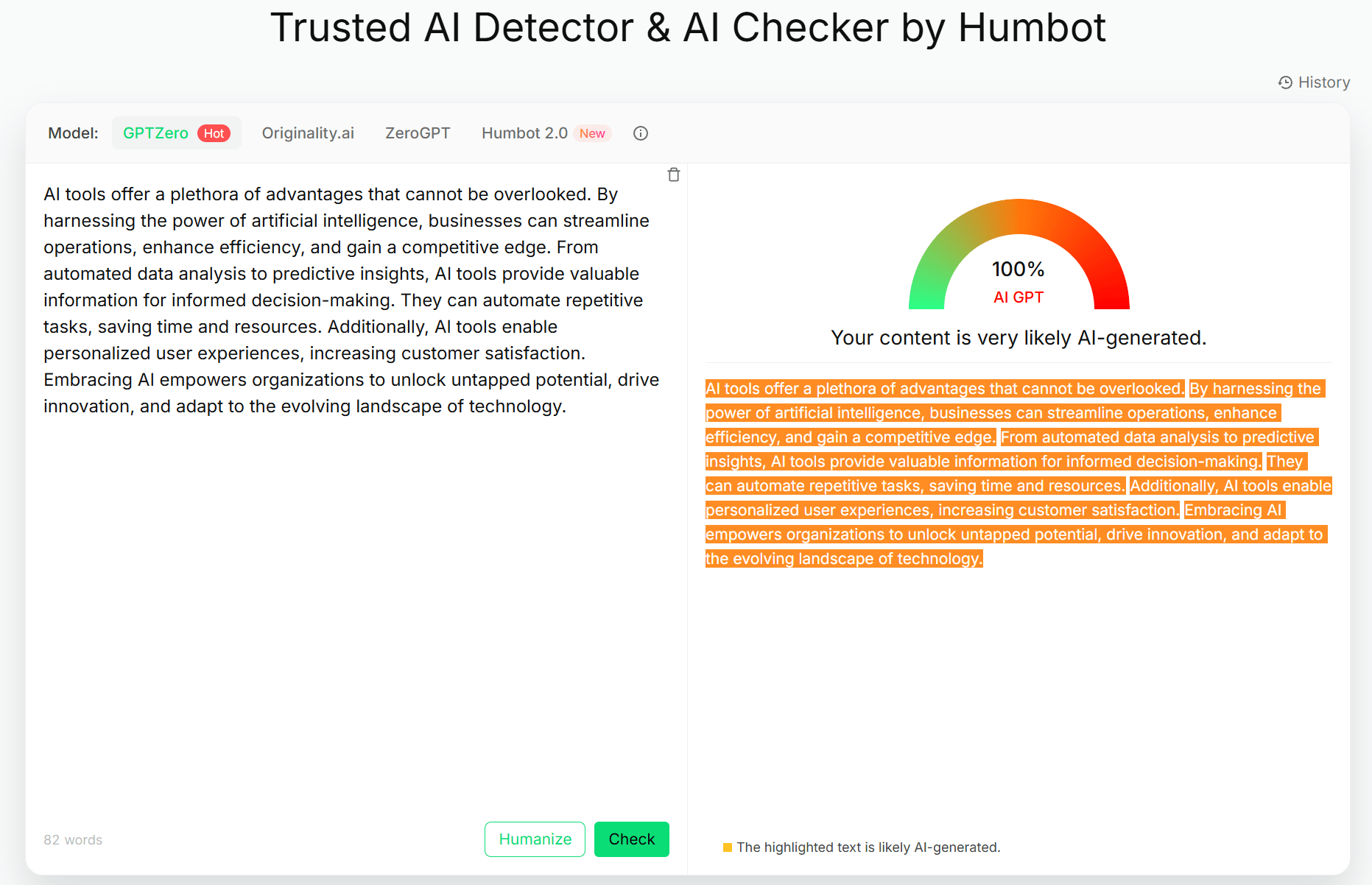Humbot AI-scanner