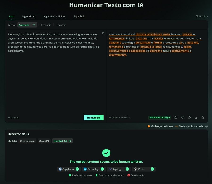 Humbot Humanizador de Texto