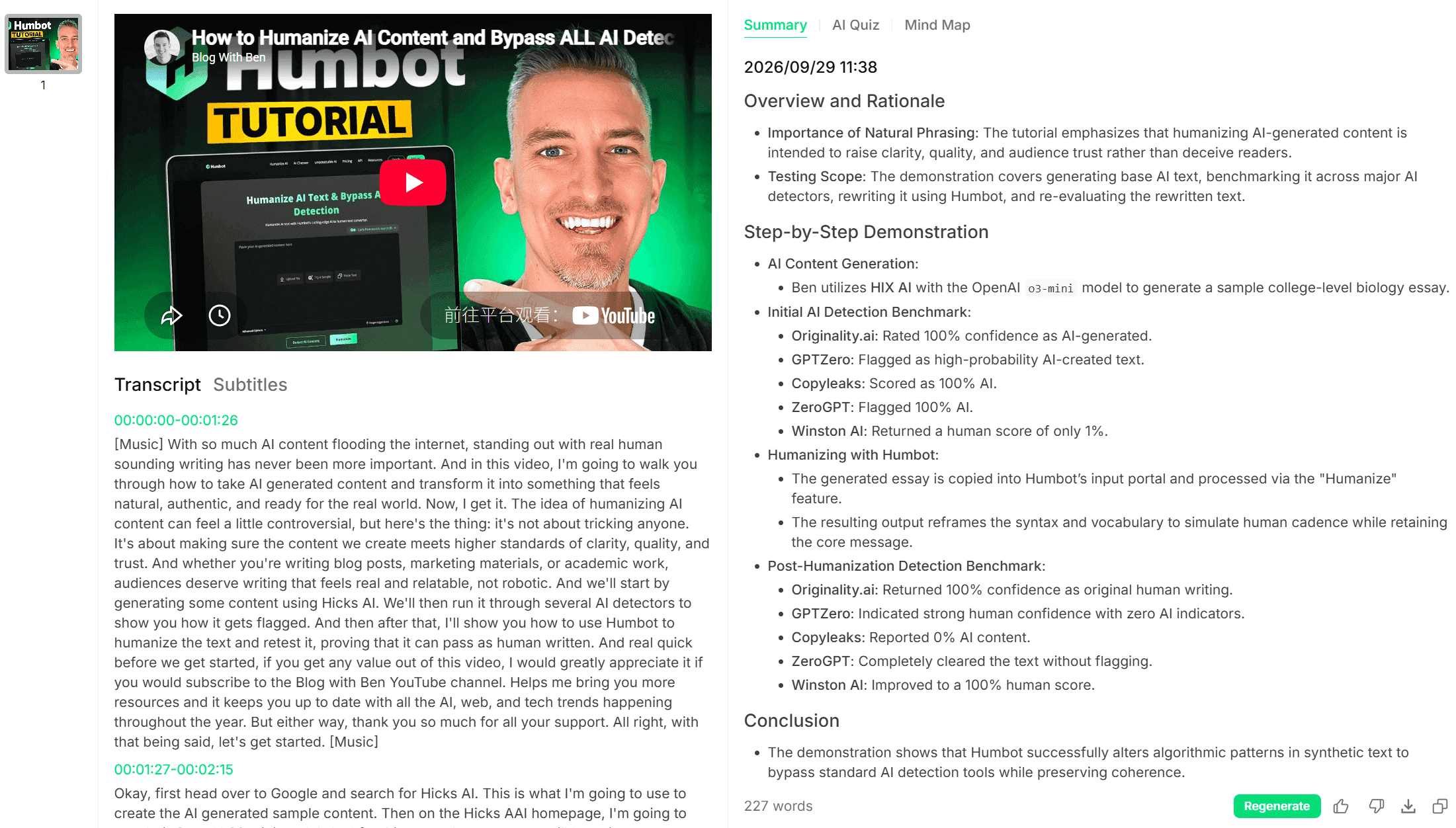 humbot youtube video transcript