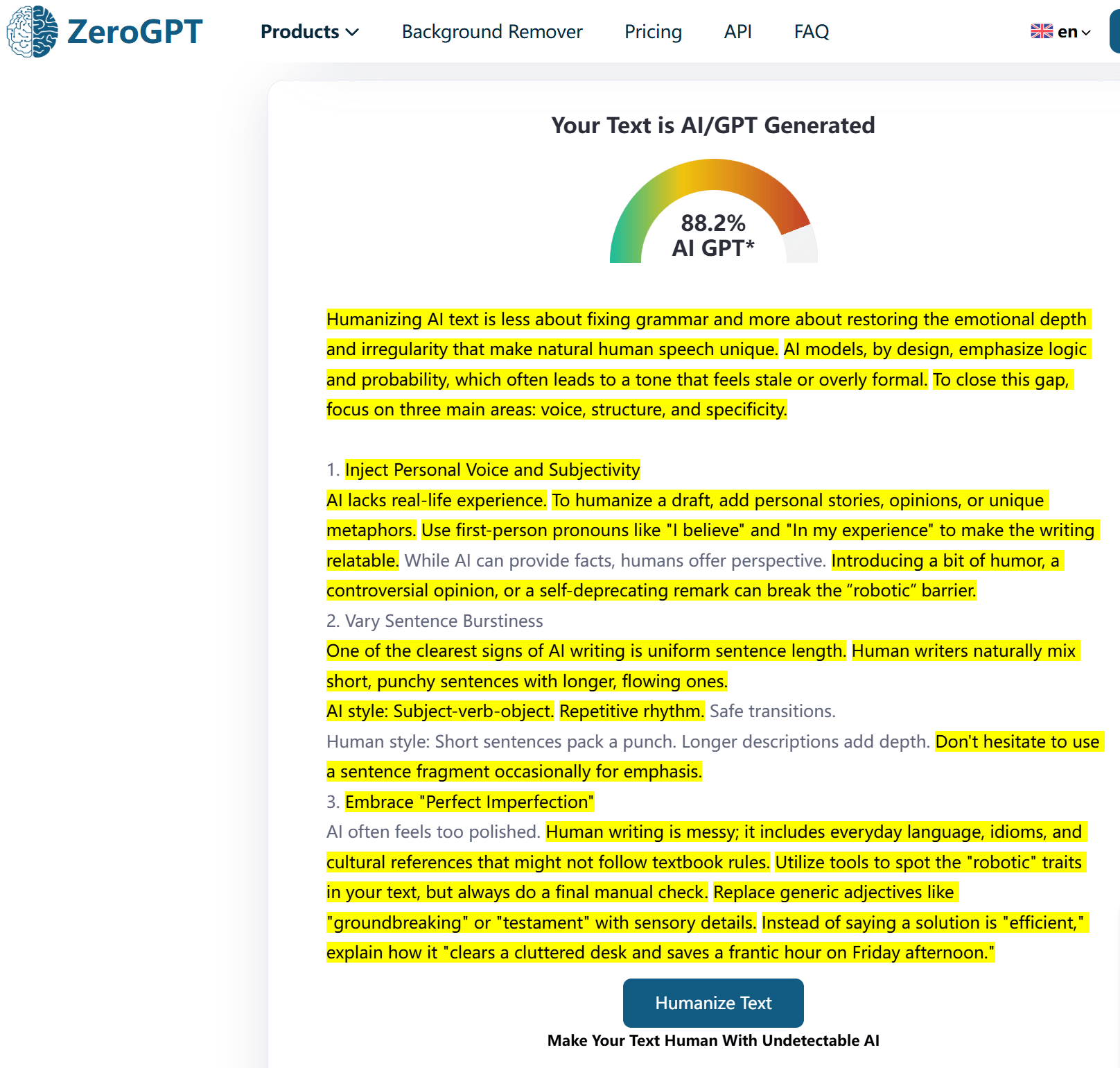 zerogpt ai detector